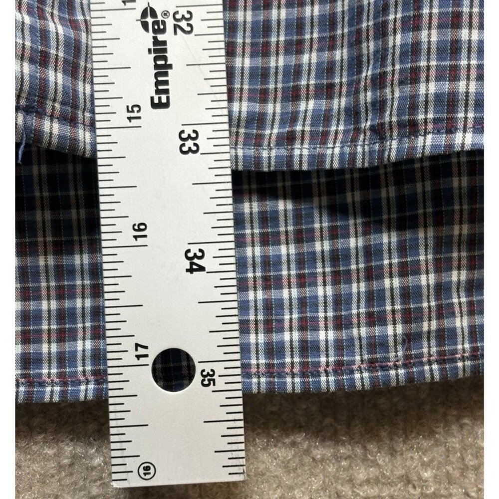 Ralph Lauren Men's Large Shirt 100% Cotton Long Sleeve Blair Button Plaid GUC - Picture 8 of 14